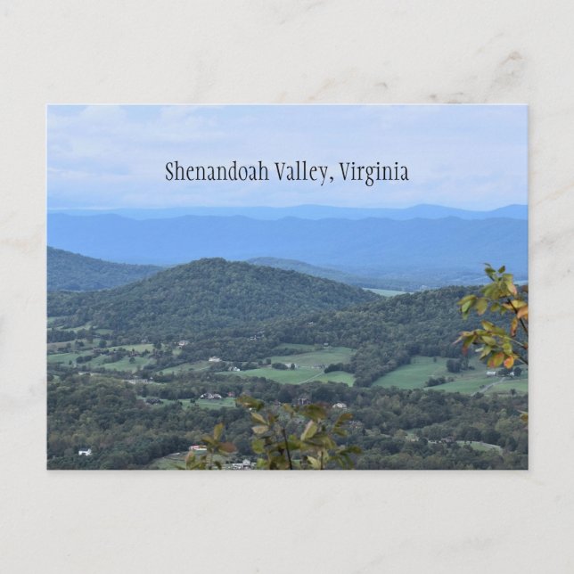 Carte postale de la vallée de Shenandoah (Devant)