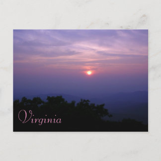 Carte postale de la vallée de Shenandoah en Virgin