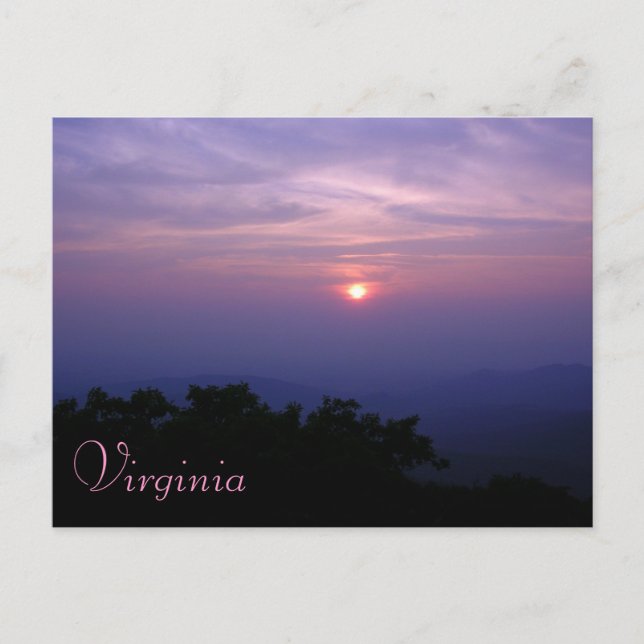 Carte postale de la vallée de Shenandoah en Virgin (Devant)