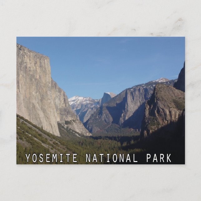 Carte postale de la vallée du Yosemite (Devant)