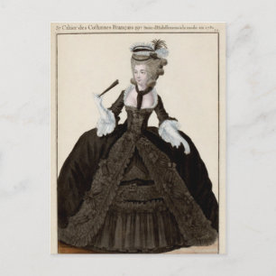 Carte postale de la veuve du 18e siècle