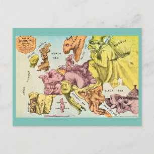Carte postale de la vieille Europe farfelue