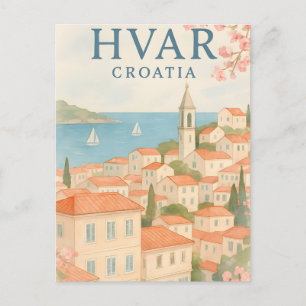 Carte postale de la vieille ville de Hvar - Explor