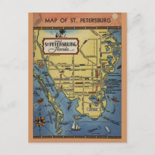 Carte postale de la ville de St. Petersburg en Flo