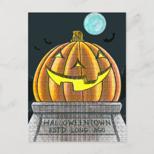 Carte postale de la ville d'Halloween