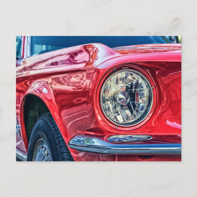 carte postale de la voiture musculaire moderne (Devant)