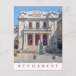 Carte postale de la vue du théâtre de Bucarest