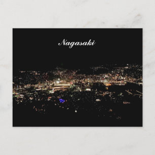 Carte postale de la vue nocturne de Nagasaki