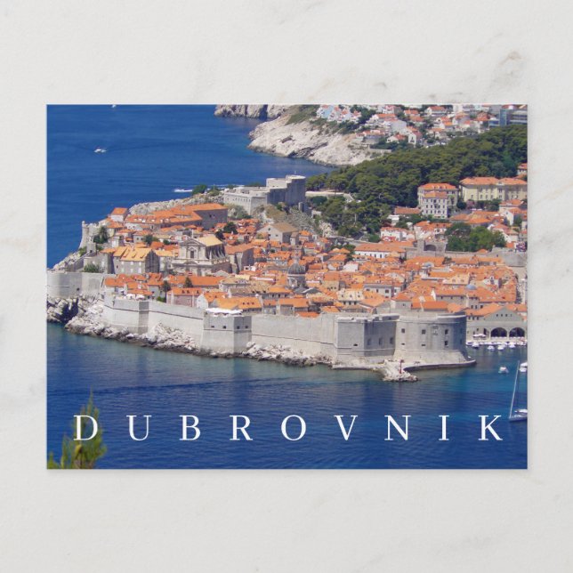Carte postale de la vue panoramique de Dubrovnik (Devant)