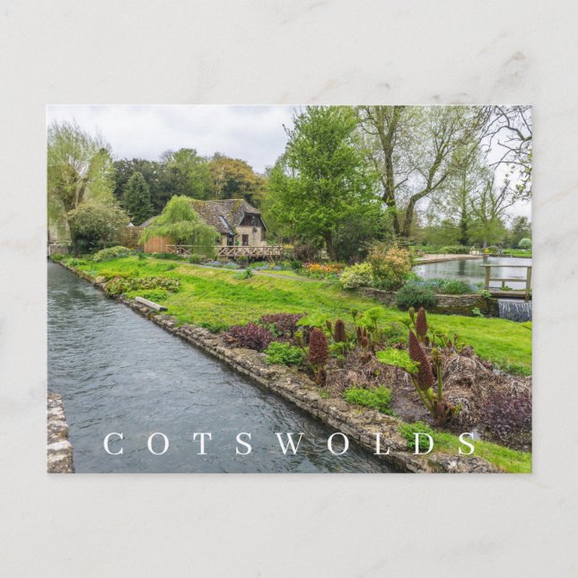 Carte postale de la vue sur le ruisseau de Bibury (Devant)