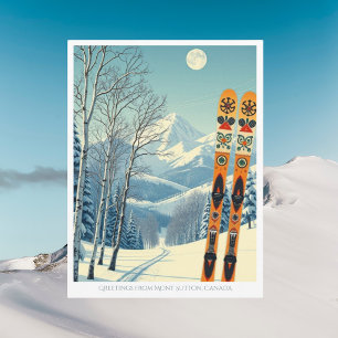 Carte postale de la zone skiable Mont Sutton Québe