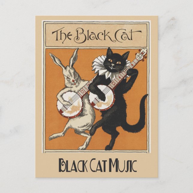 Carte postale de l'affiche de la publicité de chat (Devant)