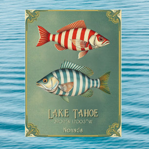 Carte postale de Lake Tahoe Nevada California avec