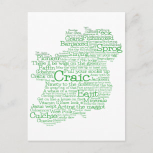 Carte postale de l'alphabet irlandais