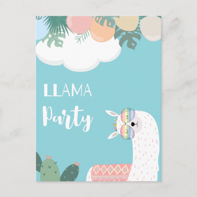 Carte postale de lama mignon (Devant)