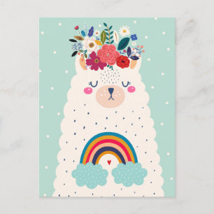 Carte postale de lama mignon