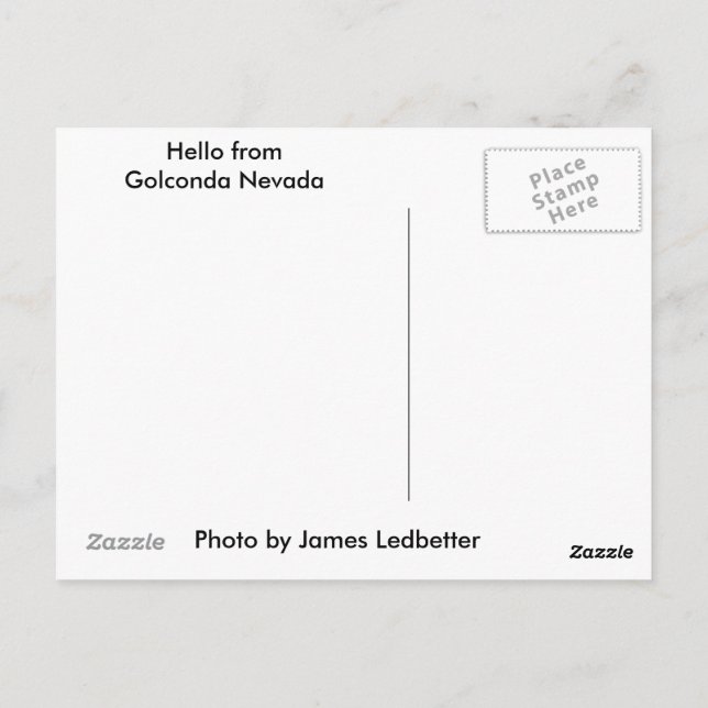 carte postale de l'ancienne école de Golconda Neva (Dos)