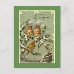 Carte postale de l'année Art vintage