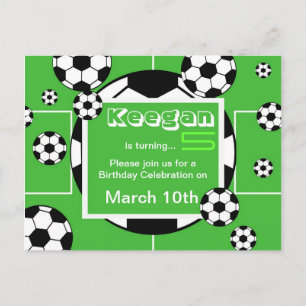 Carte postale de l'anniversaire de football