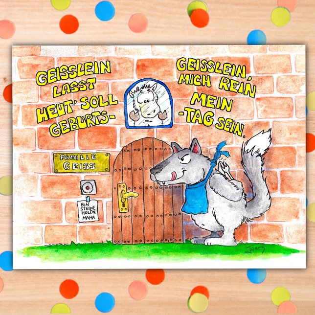Carte postale de l'anniversaire de Geisslein par N (Créateur téléchargé)