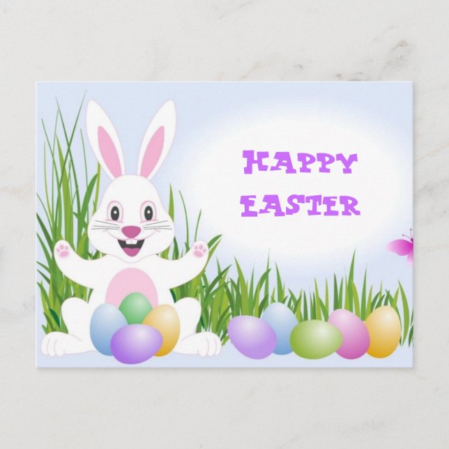 Carte postale de lapin de Pâques (Devant)