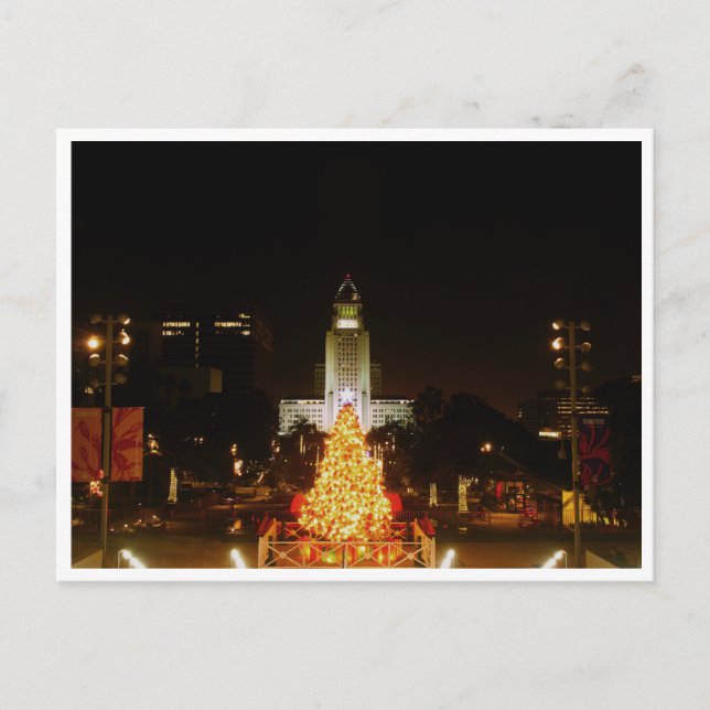 Carte postale de l'arbre de Noël de Los Angeles (Devant)