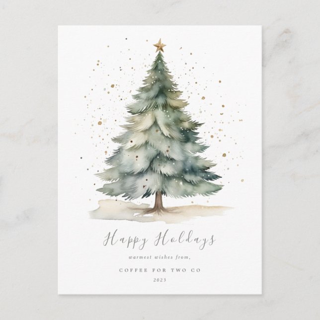 Carte postale de l'Arbre de Noël Gold Star (Devant)