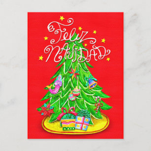 Carte postale de l'arbre de Noël mexicain