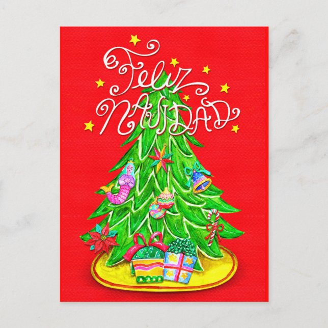 Carte postale de l'arbre de Noël mexicain (Devant)