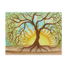 Carte postale de l'arbre de vie