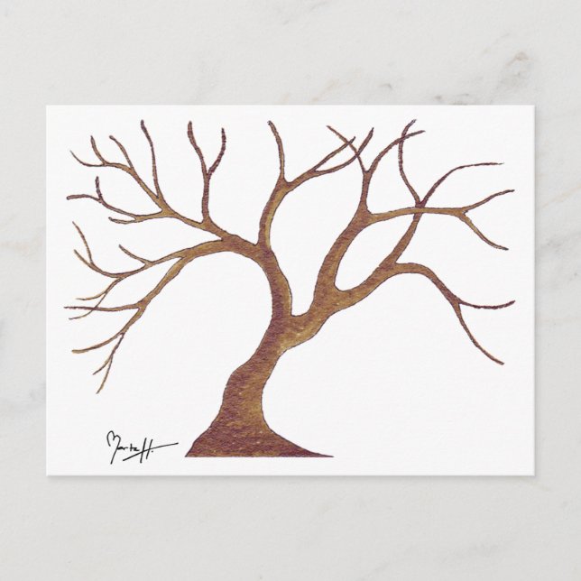 Carte postale de l'arbre d'hiver (Devant)