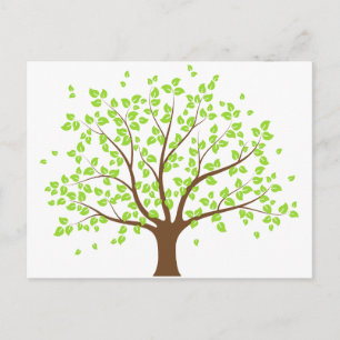 Carte postale de l'arbre vert