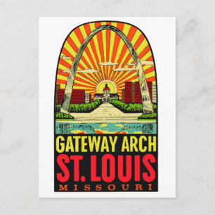 Carte postale de l'Arche de Gateway vintage de St