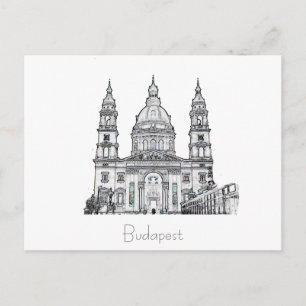 Carte postale de l'architecture de la ville de Bud
