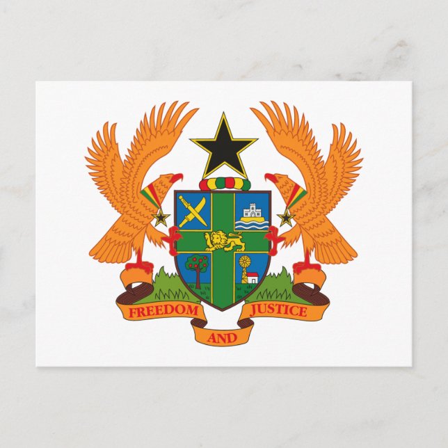 Carte postale de l'armoirie du Ghana (Devant)
