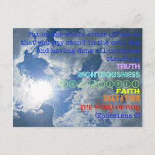 Carte postale de l'armure de Dieu