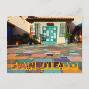 Carte postale de l'artiste coloré Village San Dieg
