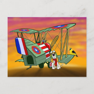 Carte postale de l'As Volant de la Première Guerre