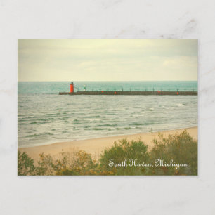 Carte postale de l'automne South Haven Michigan Li
