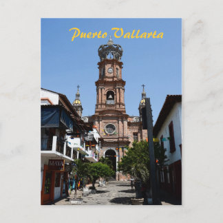 Carte postale de l'église de Puerto Vallarta