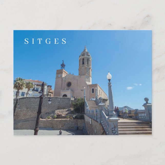 Carte postale de l'église de Sitges (Devant)