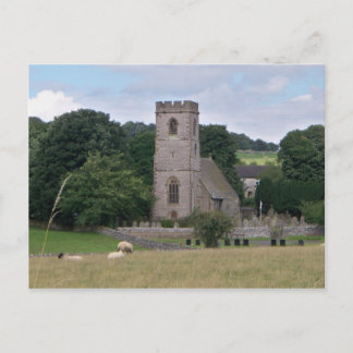 Carte postale de l'église du pays britannique