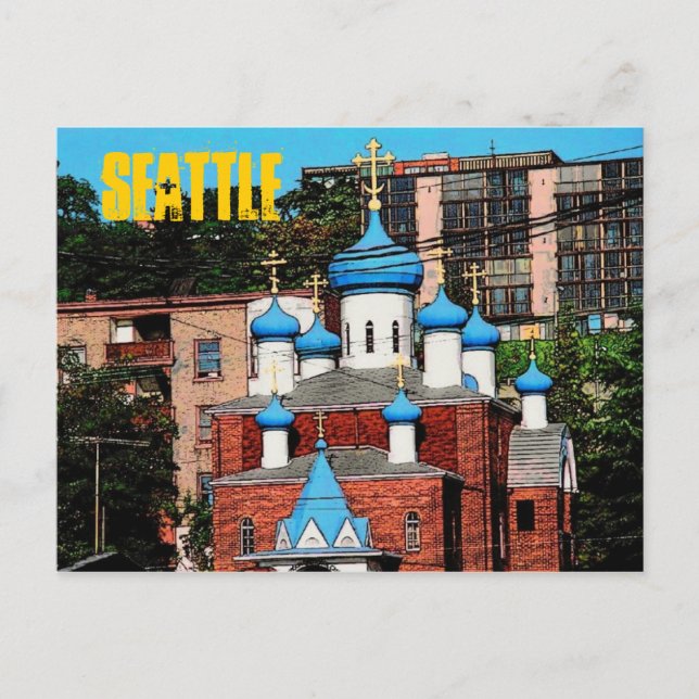 Carte postale de l'église grecque de Seattle (Devant)