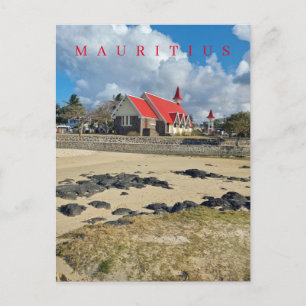 Carte postale de l'église rouge Maurice