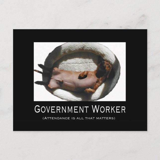 Carte postale de l'employé du gouvernement (Devant)