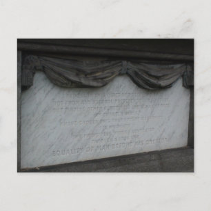 Carte postale de l'épitaphe de Thaddeus Stevens.
