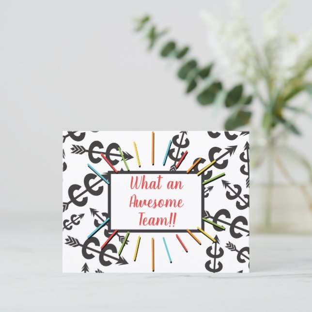 Carte postale de l'équipe géniale (Debout devant)