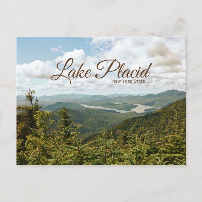 carte postale de l'état de new york lake placid (Devant)
