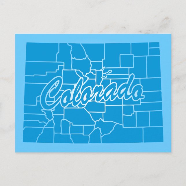 Carte postale de l'État du Colorado (Devant)
