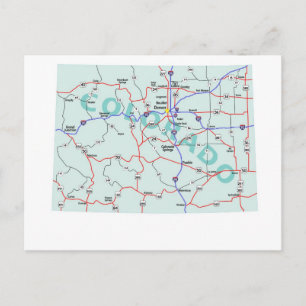 Carte postale de l'État du Colorado